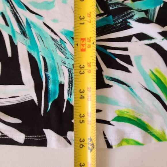 Harper 241 Womens Palm Frond Print Sleeveless Dress Large - Picture 9 of 10